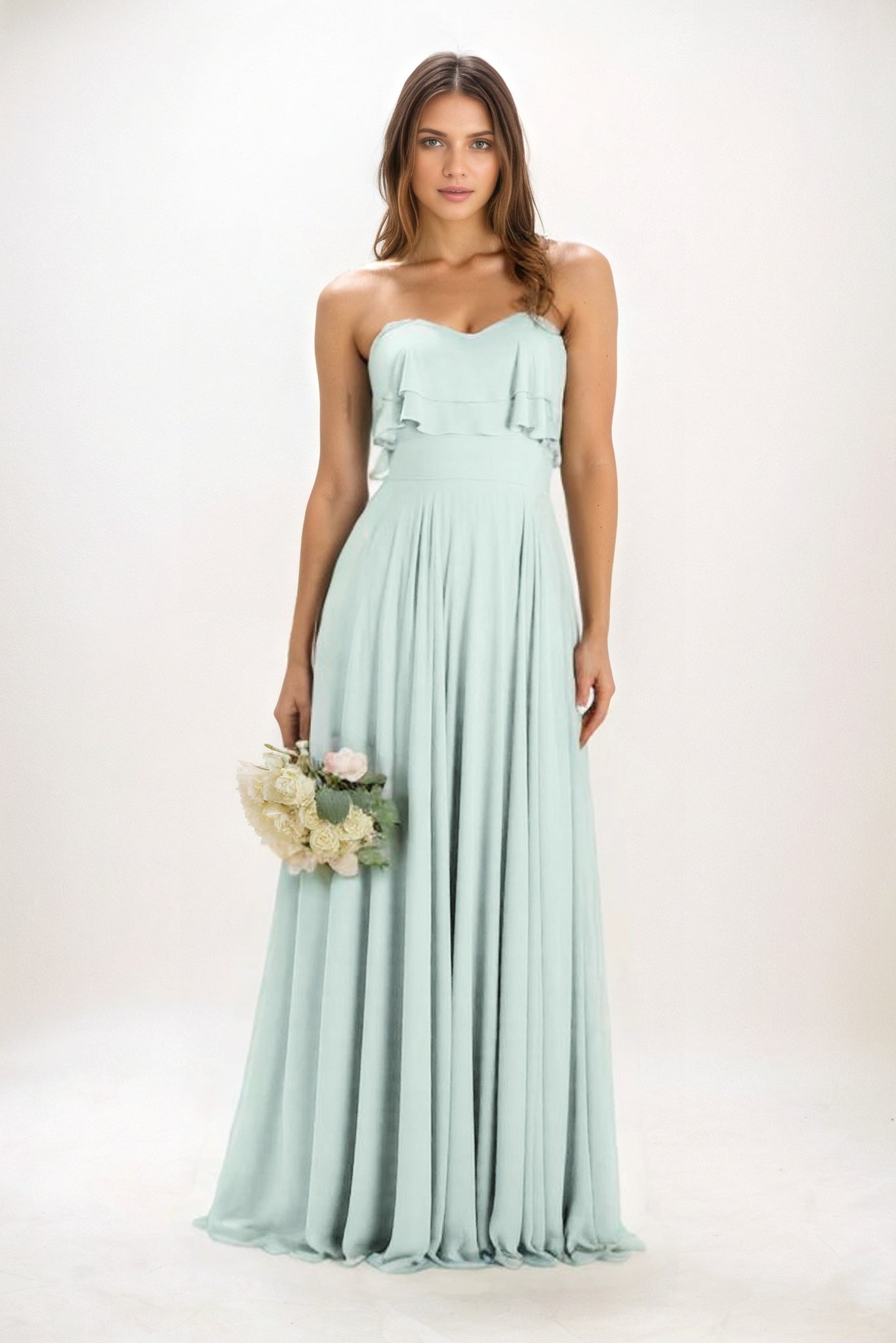 A-Line Maxi Chiffon Bridesmaid Dress CB0850