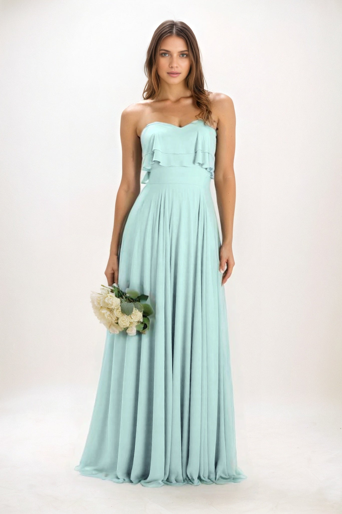 A-Line Maxi Chiffon Bridesmaid Dress CB0850