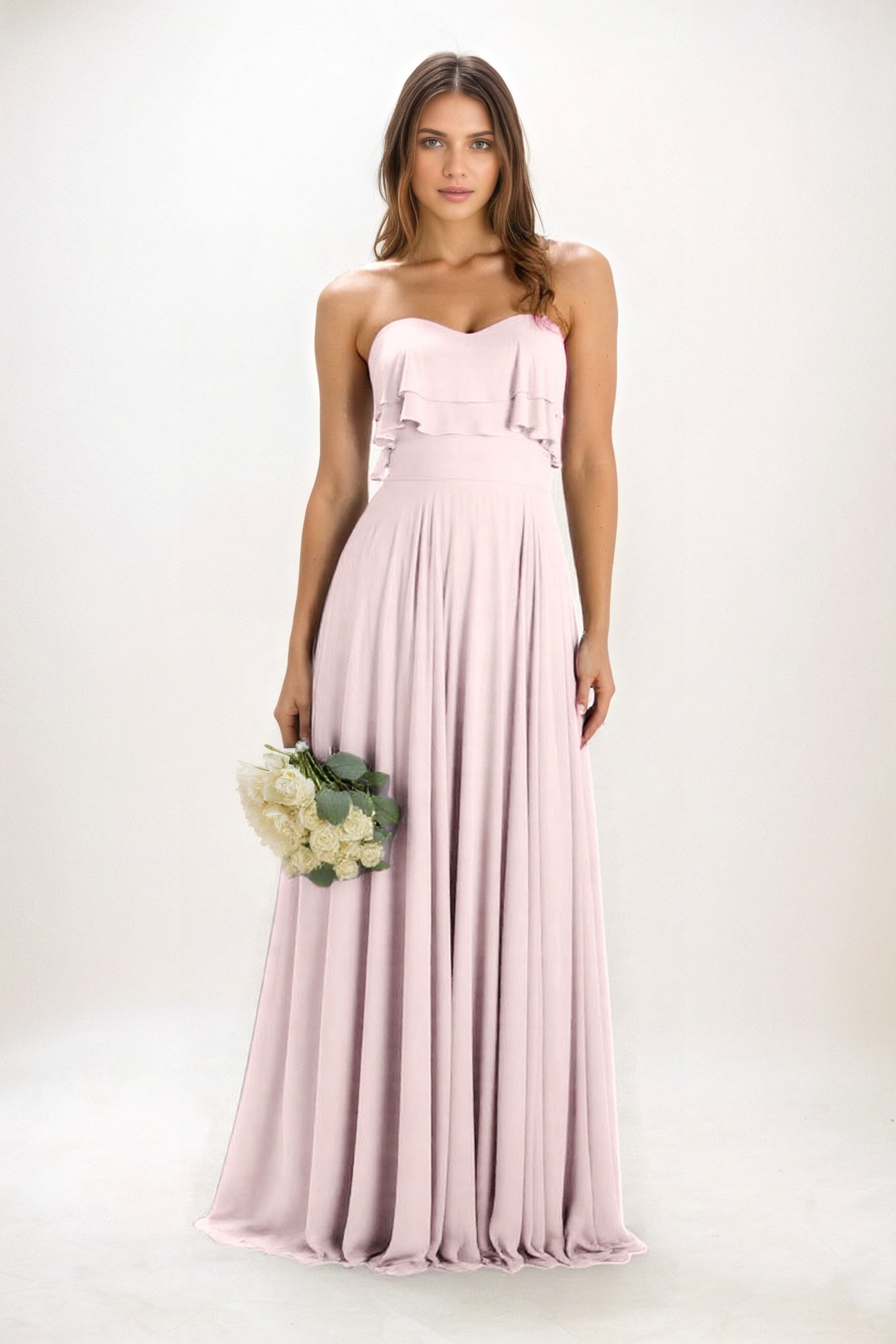 A-Line Maxi Chiffon Bridesmaid Dress CB0850