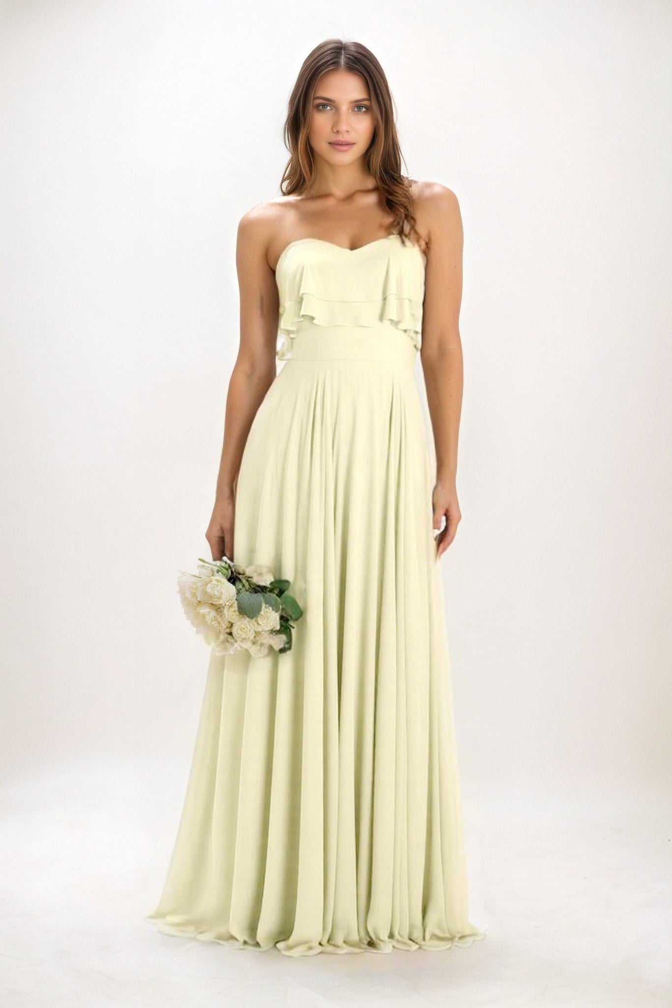A-Line Maxi Chiffon Bridesmaid Dress CB0850