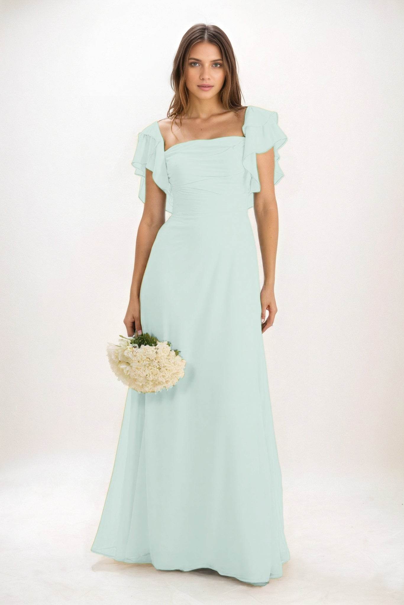 A-Line Maxi Chiffon Bridesmaid Dress CB0856 - COCOMELODY