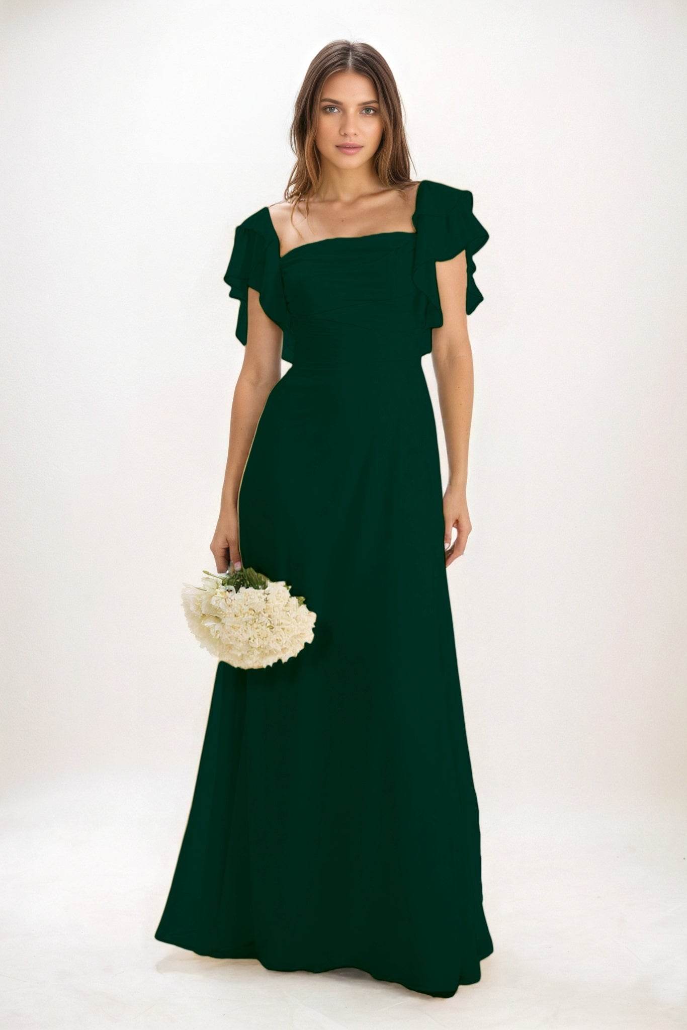 A-Line Maxi Chiffon Bridesmaid Dress CB0856 - COCOMELODY