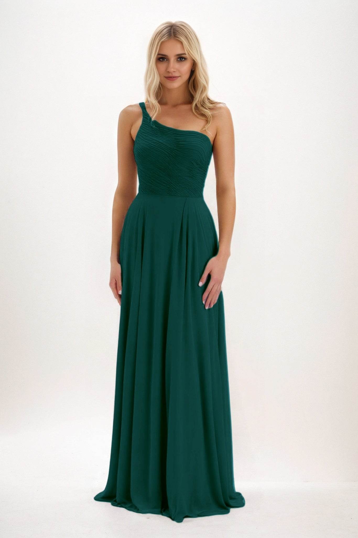 A-Line Maxi Chiffon Bridesmaid Dress CB0858 - COCOMELODY