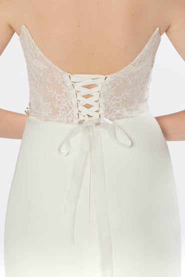 Tulle Wedding Sash With Rhinestone Imitation Pearl and Lace CC0076 - COCOMELODY