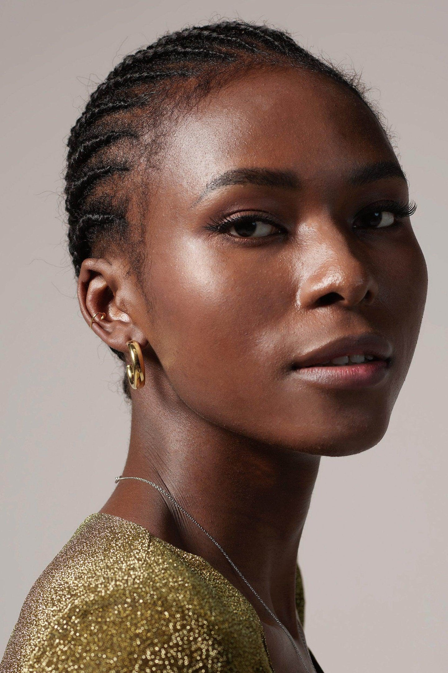 Yellow Gold Plated Earrings CE0100 - COCOMELODY
