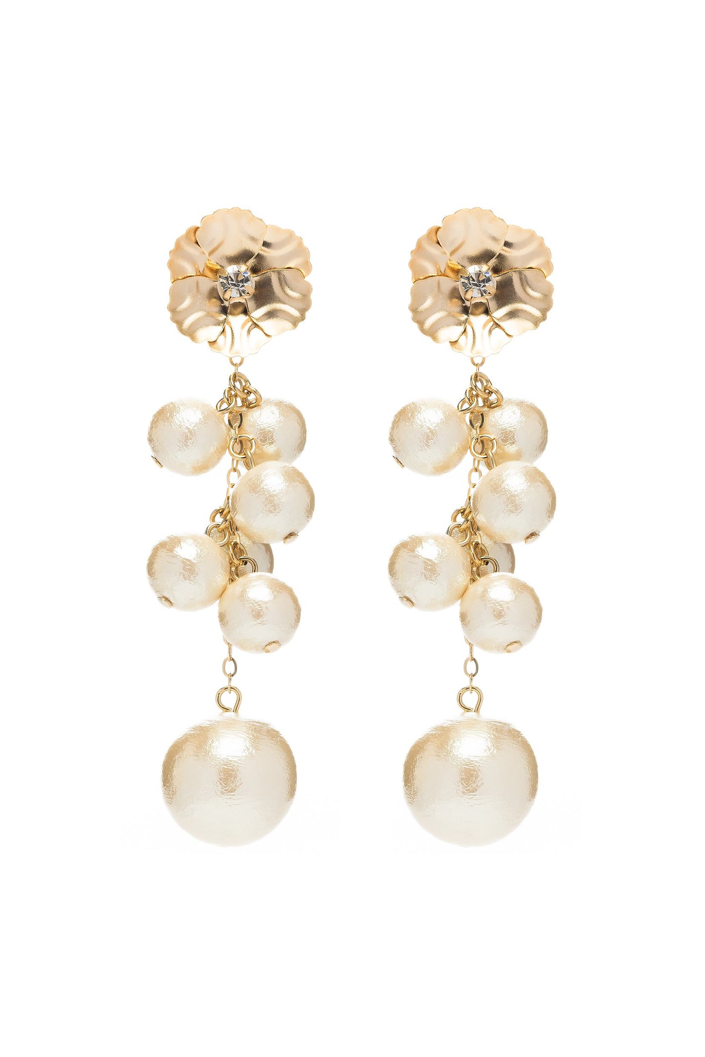 Alloy Earrings with Imitation Pearl CE0127