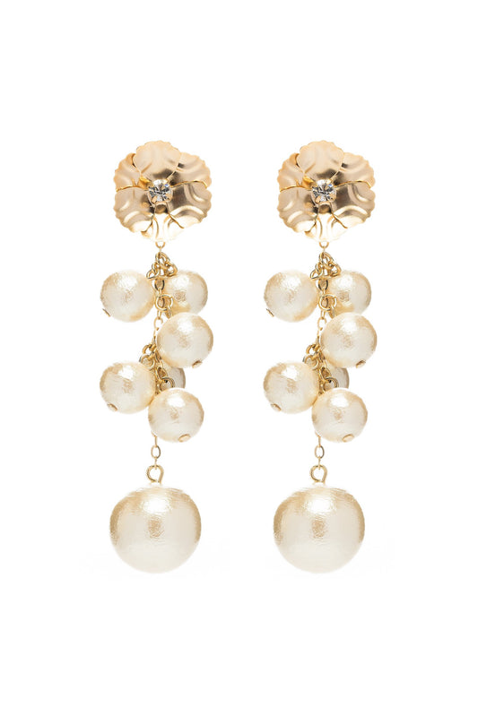 Alloy Earrings with Imitation Pearl CE0127
