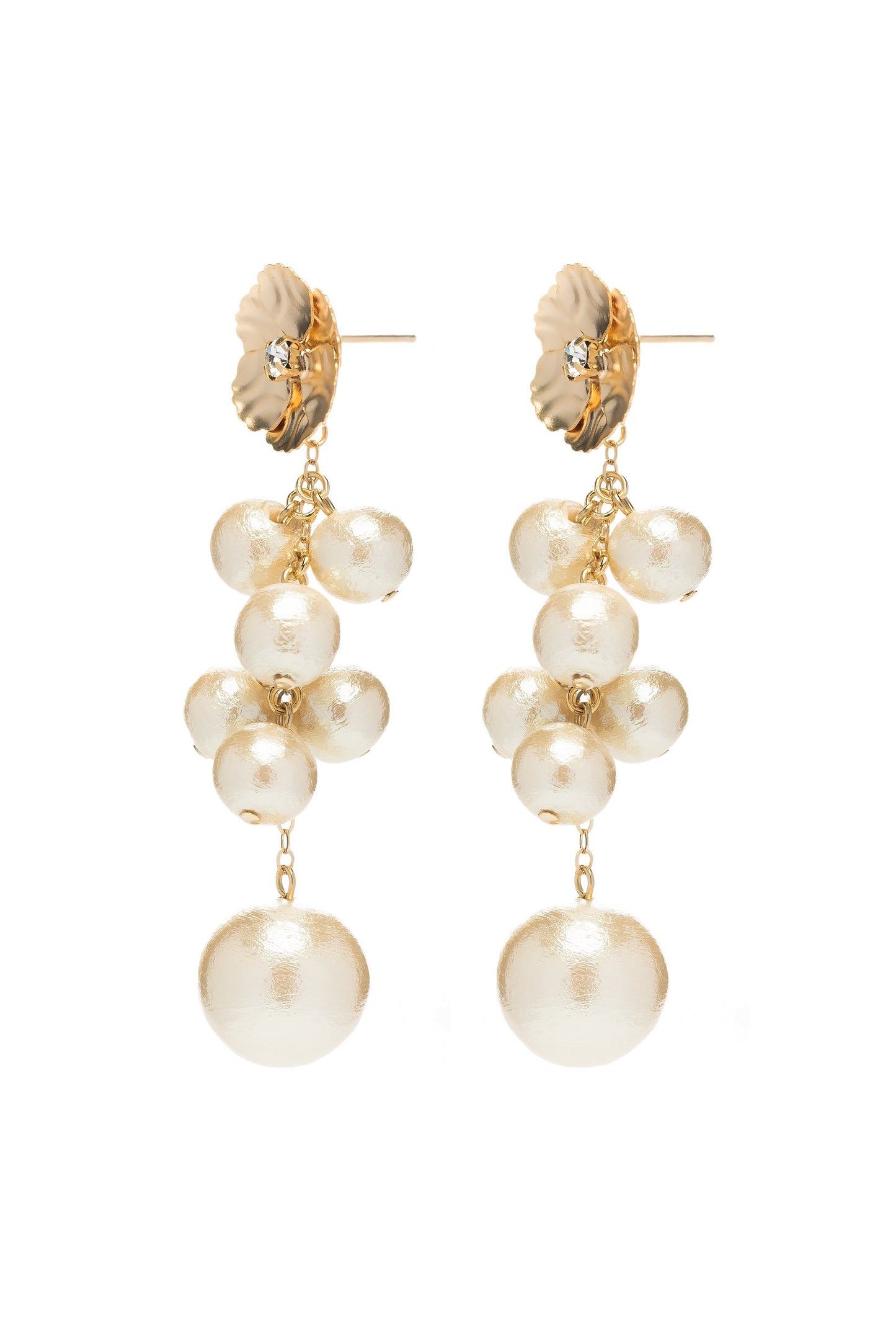 Alloy Earrings with Imitation Pearl CE0127