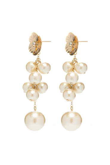 Alloy Earrings with Imitation Pearl CE0127