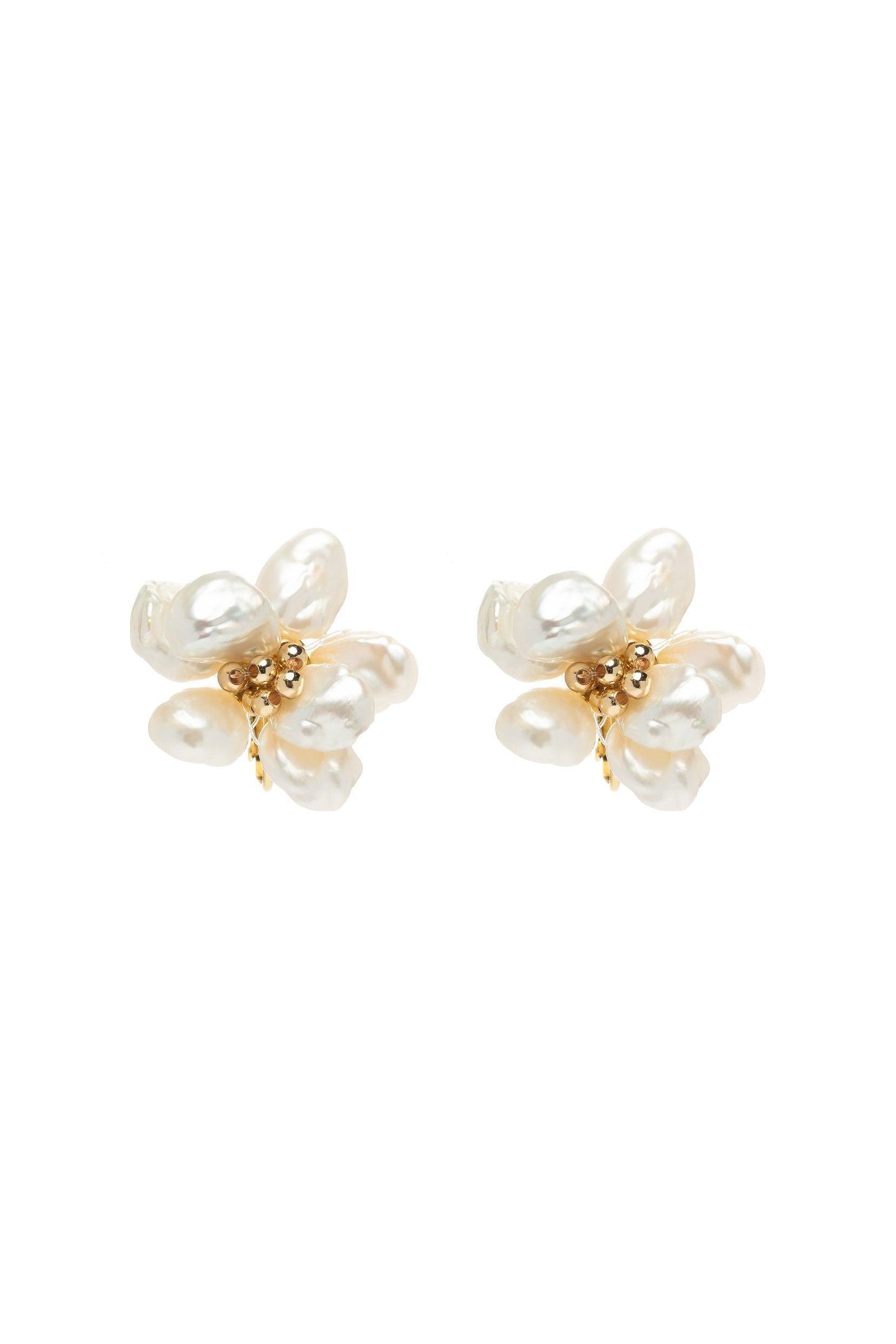 Alloy Earrings with Pearl CE0129 - COCOMELODY