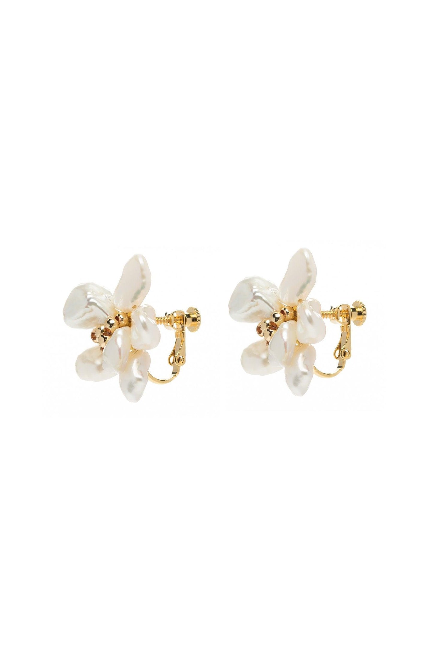 Alloy Earrings with Pearl CE0129 - COCOMELODY