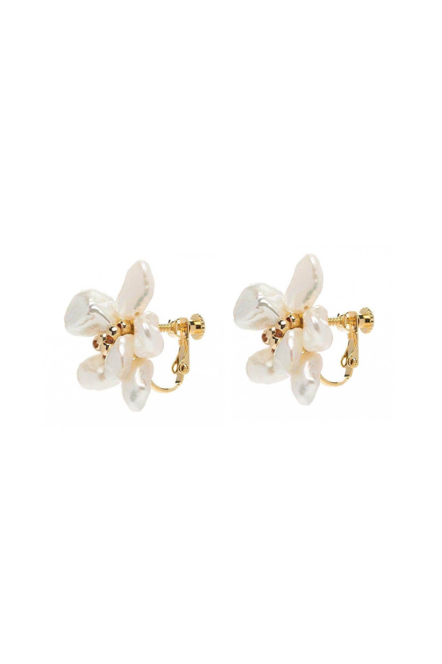 Alloy Earrings with Pearl CE0129 - COCOMELODY