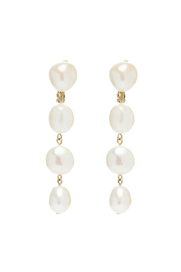 Alloy Earrings with Pearl CE0130
