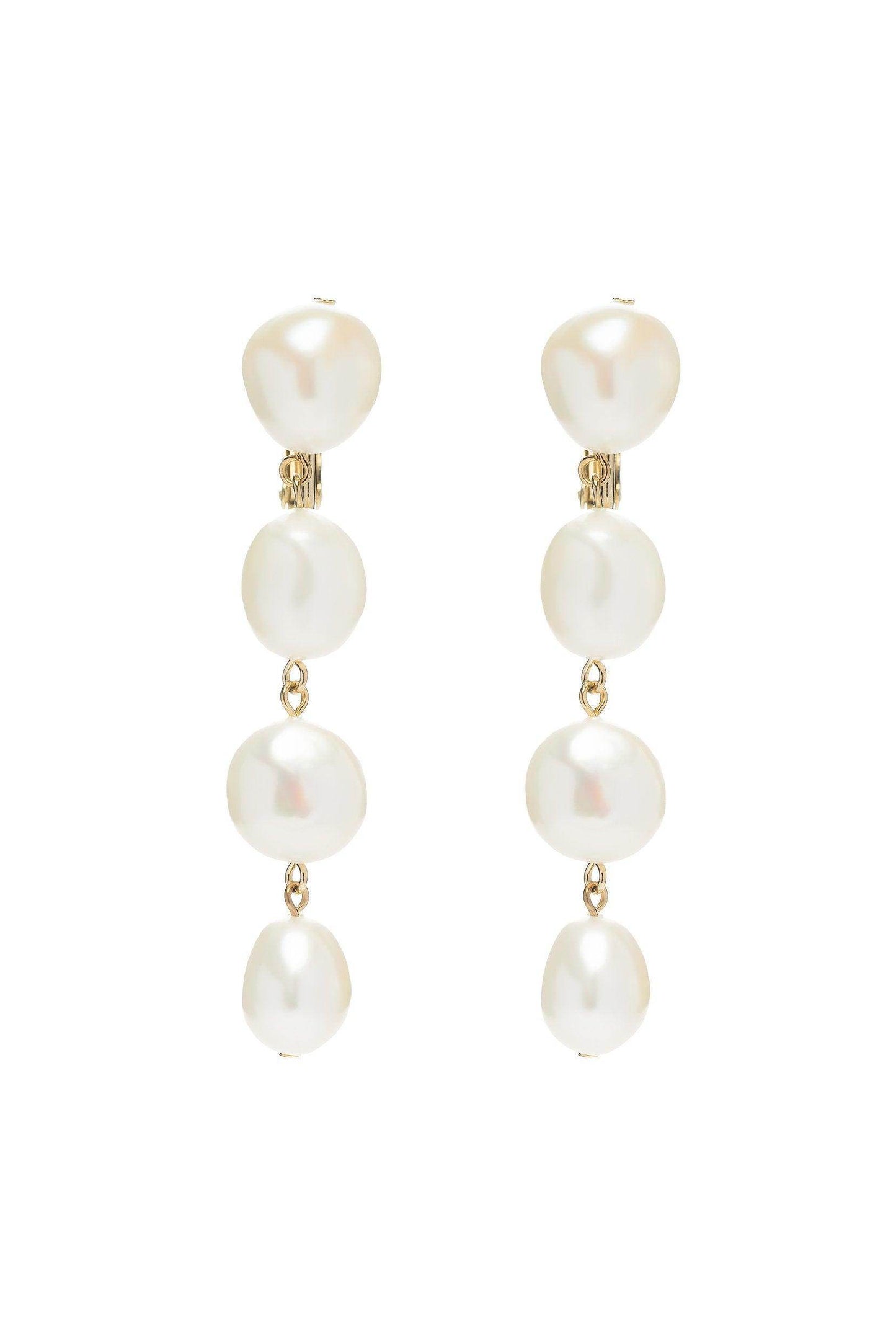 Alloy Earrings with Pearl CE0130 - COCOMELODY