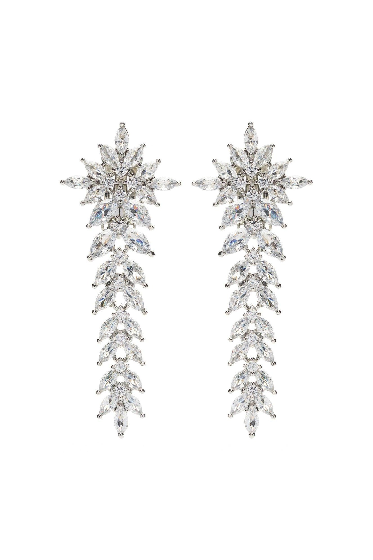 Copper Alloy Earrings with Zircon CE0132 - COCOMELODY