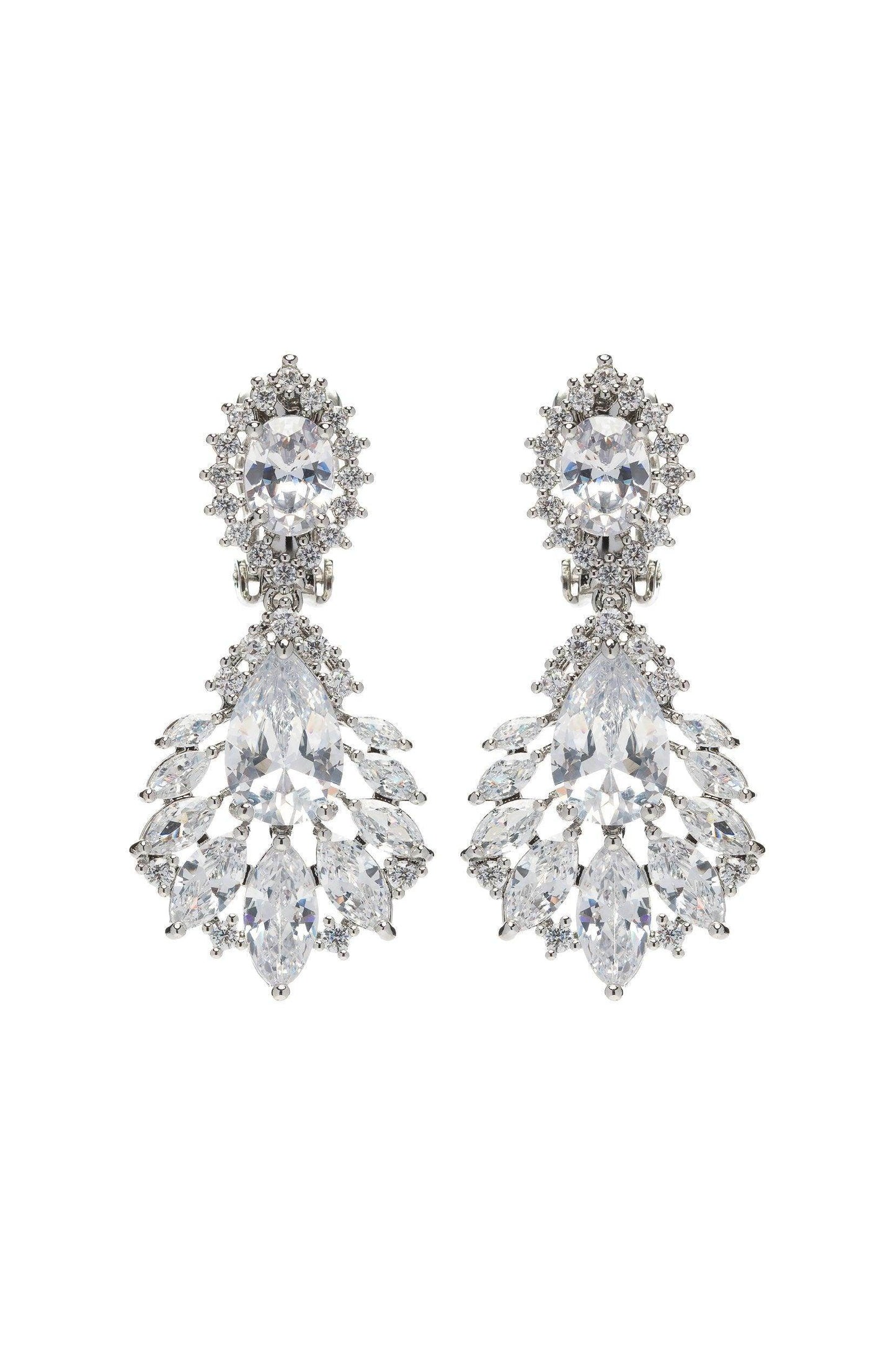 Copper Alloy Earrings with Zircon CE0133 - COCOMELODY