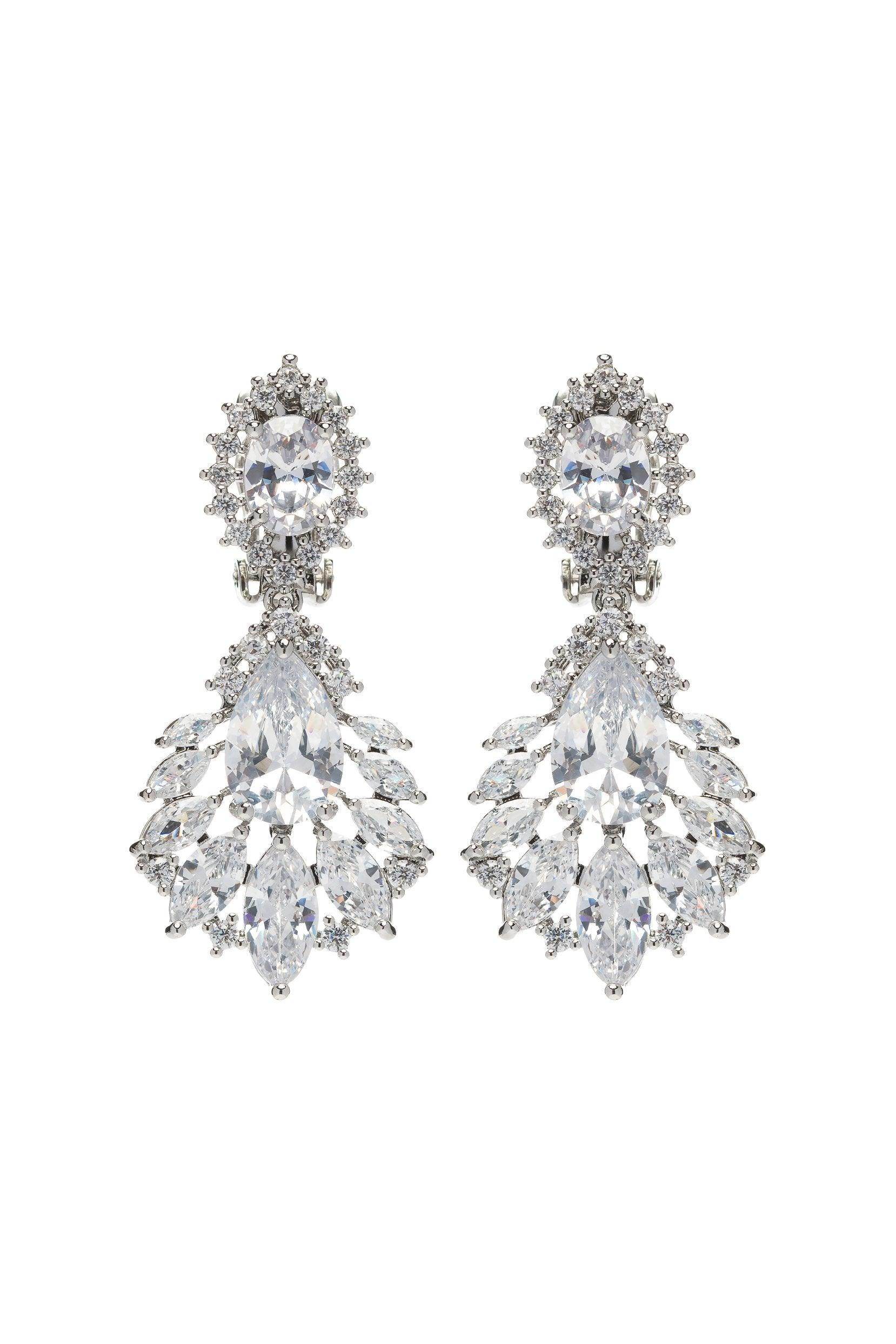 Copper Alloy Earrings with Zircon CE0133 - COCOMELODY