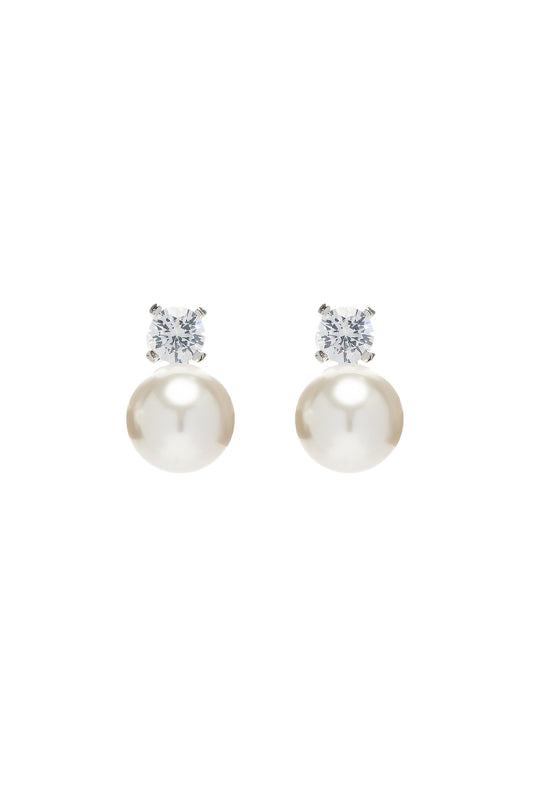 Alloy Earrings with Imitation Pearl CE0135