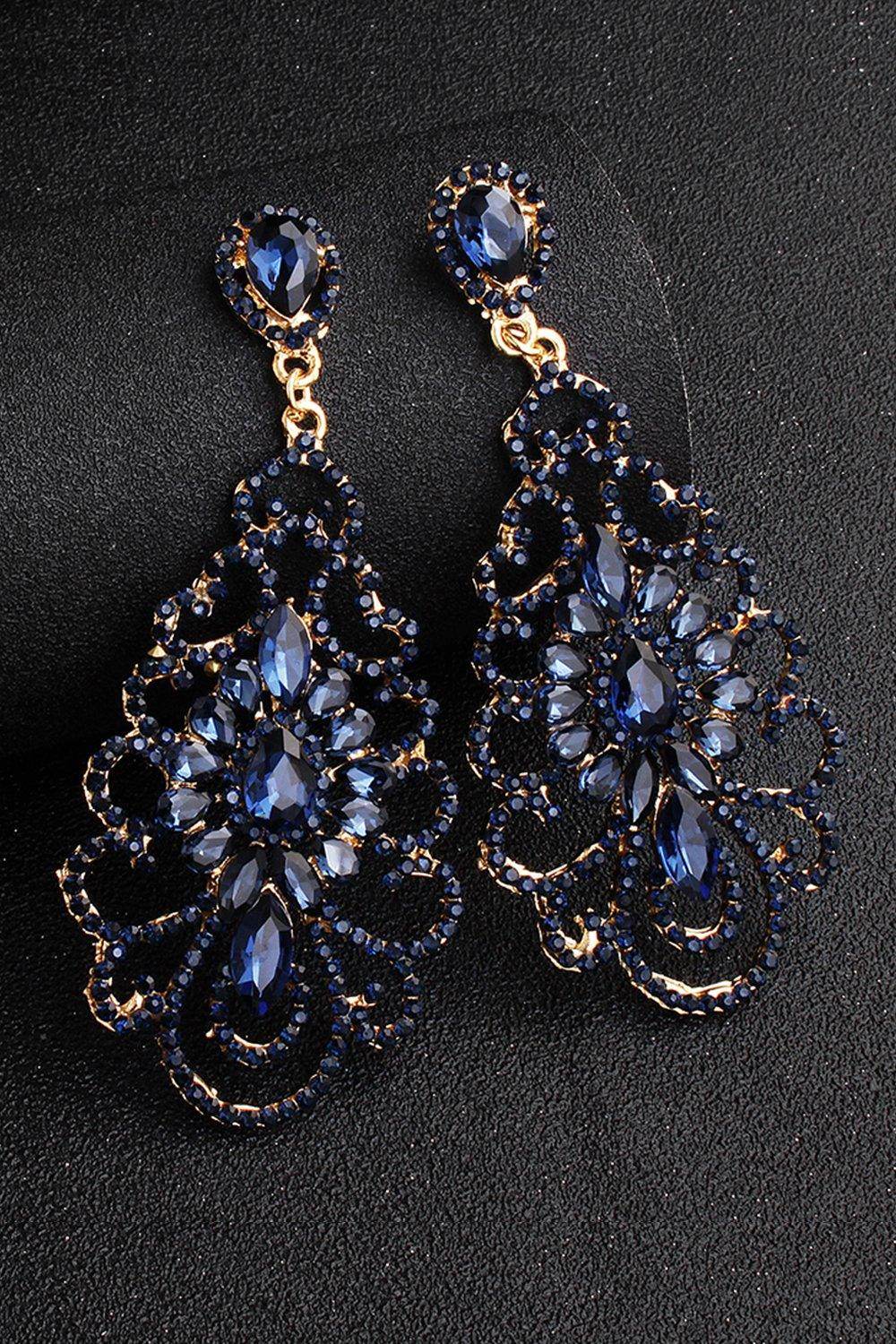 Alloy Earrings with Rhinestone CE0138 - COCOMELODY