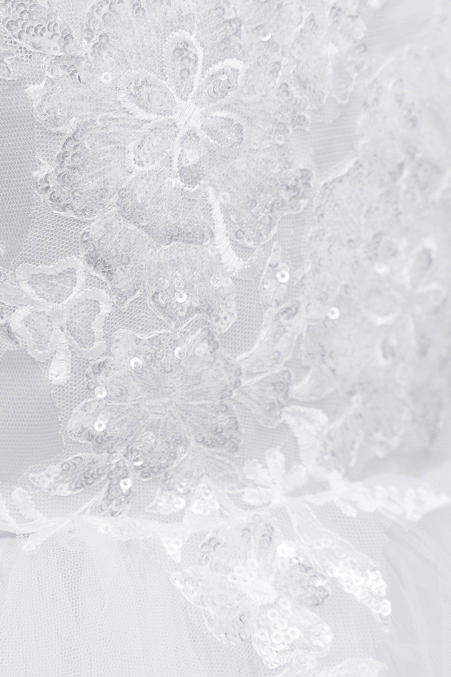 A-Line Floor Length Tulle Lace Flower Girl Dress CF0277 - COCOMELODY