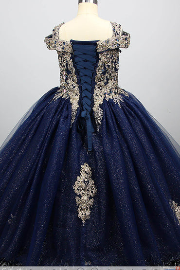 Ball Gown Floor Length Tulle Lace Flower Girl Dress CF0279 - COCOMELODY