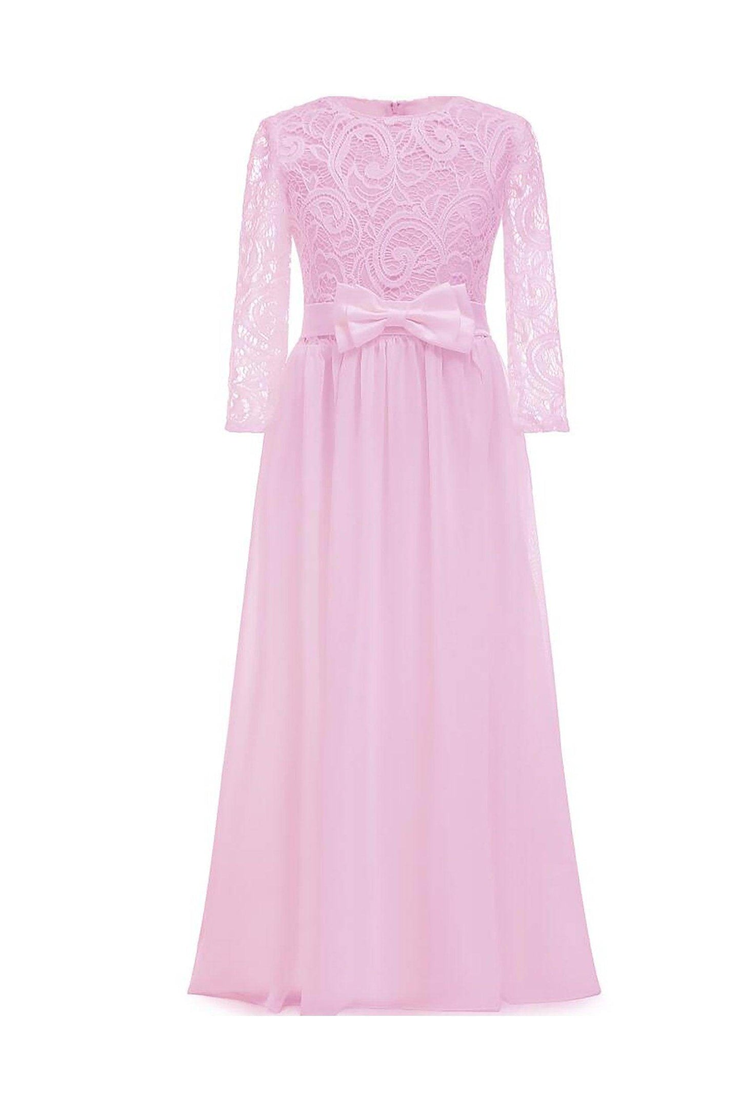 A-Line Floor Length Tulle Lace Flower Girl Dress CF0284 - COCOMELODY
