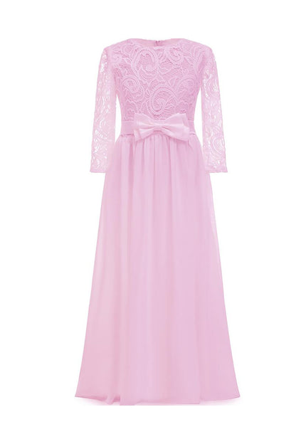 A-Line Floor Length Tulle Lace Flower Girl Dress CF0284