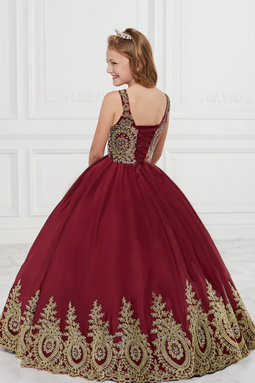 Ball Gown Floor Length Tulle Lace Flower Girl Dress CF0290