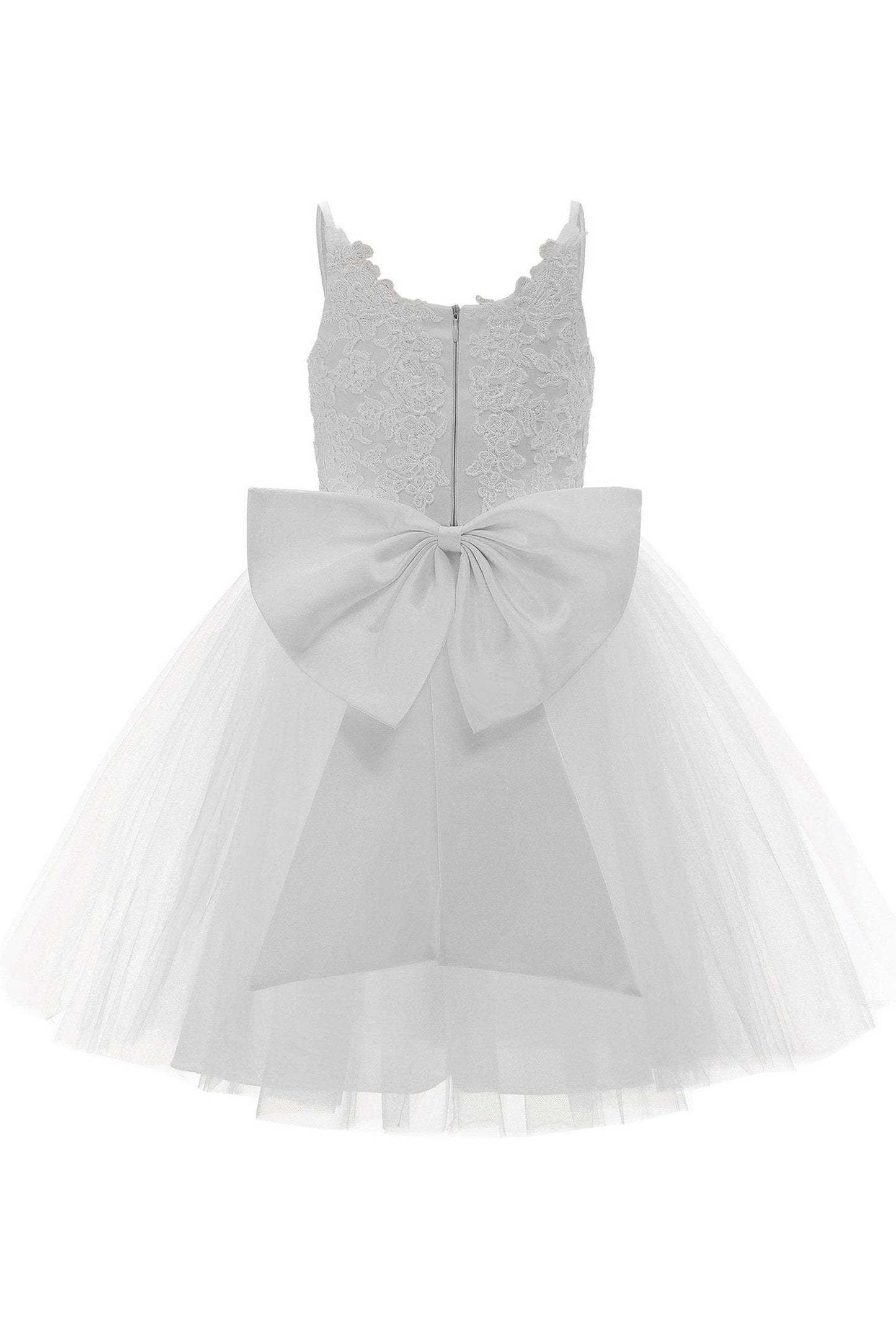 A-Line Knee Length Tulle Lace Flower Girl Dress CF0292 - COCOMELODY