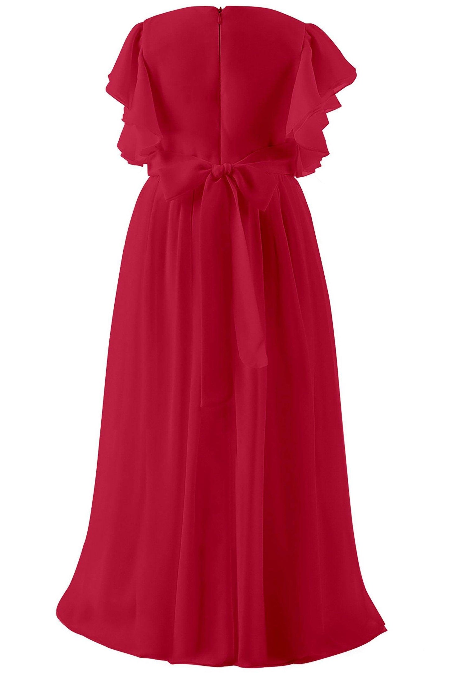 A-Line Floor Length Chiffon Flower Girl Dress CF0296 - COCOMELODY
