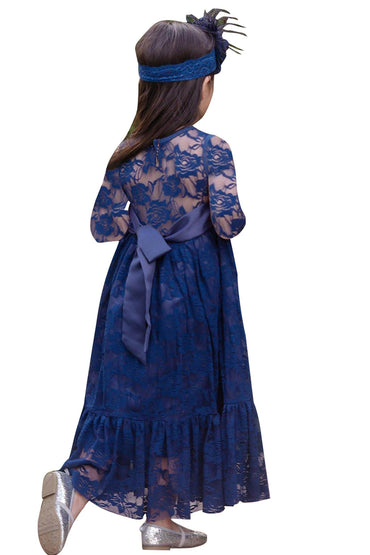 A-Line Floor Length Tulle Lace Flower Girl Dress CF0297 - COCOMELODY