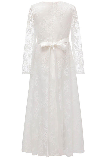 A-Line Floor Length Lace Flower Girl Dress CF0301 - COCOMELODY
