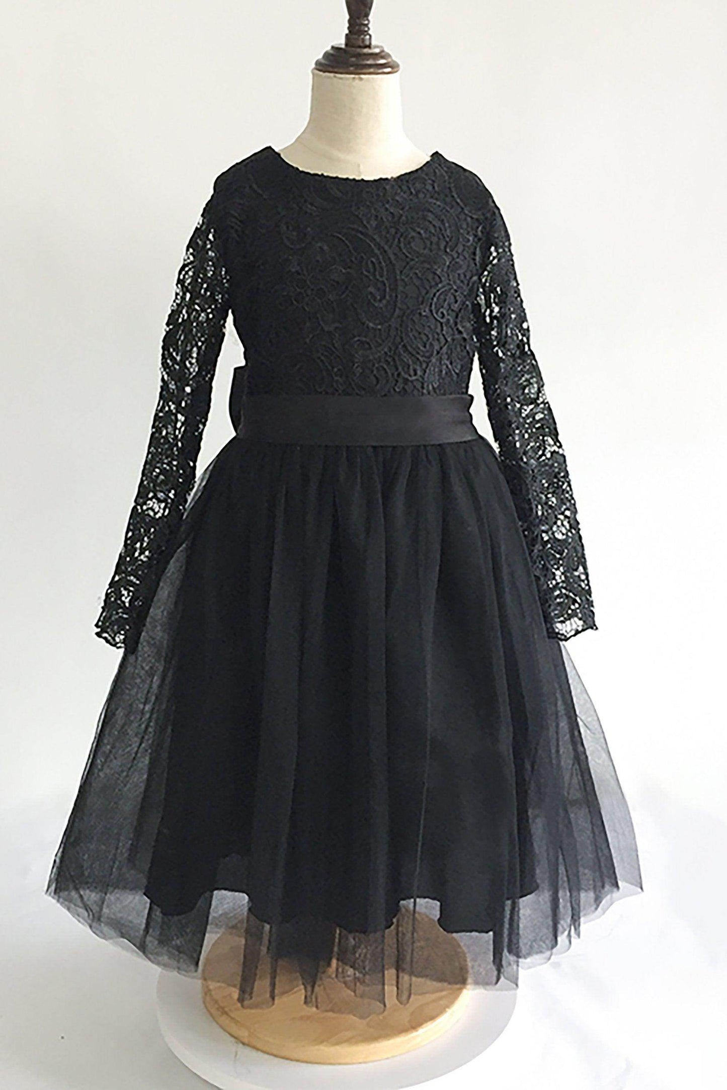 A-Line Floor Length Tulle Lace Flower Girl Dress CF0310 - COCOMELODY