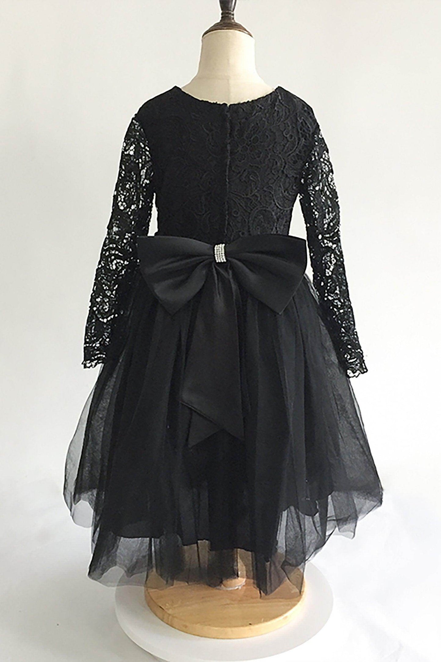 A-Line Floor Length Tulle Lace Flower Girl Dress CF0310 - COCOMELODY