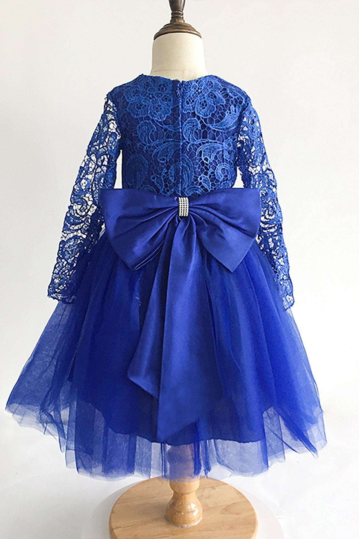 A-Line Floor Length Tulle Lace Flower Girl Dress CF0310 - COCOMELODY