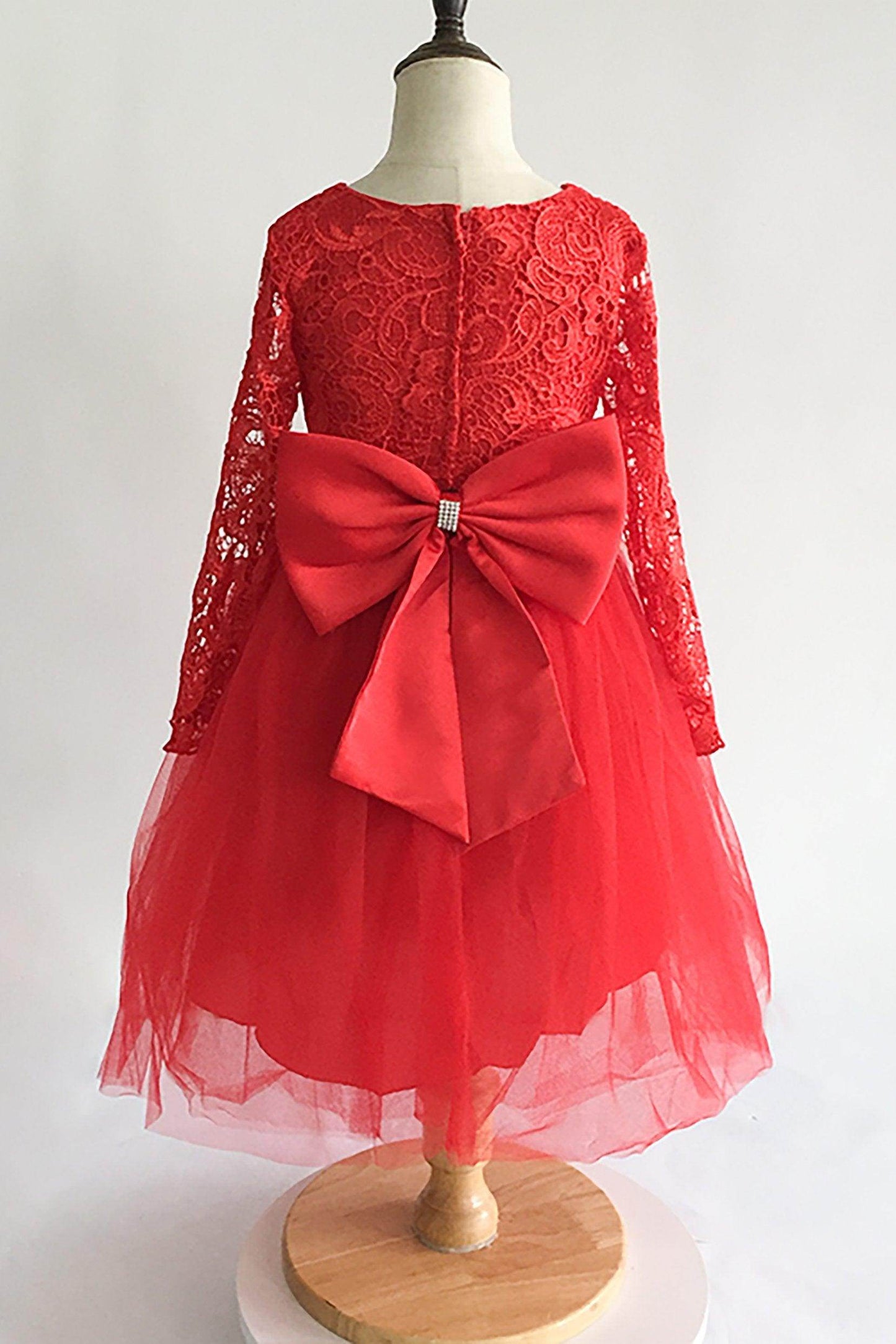 A-Line Floor Length Tulle Lace Flower Girl Dress CF0310 - COCOMELODY