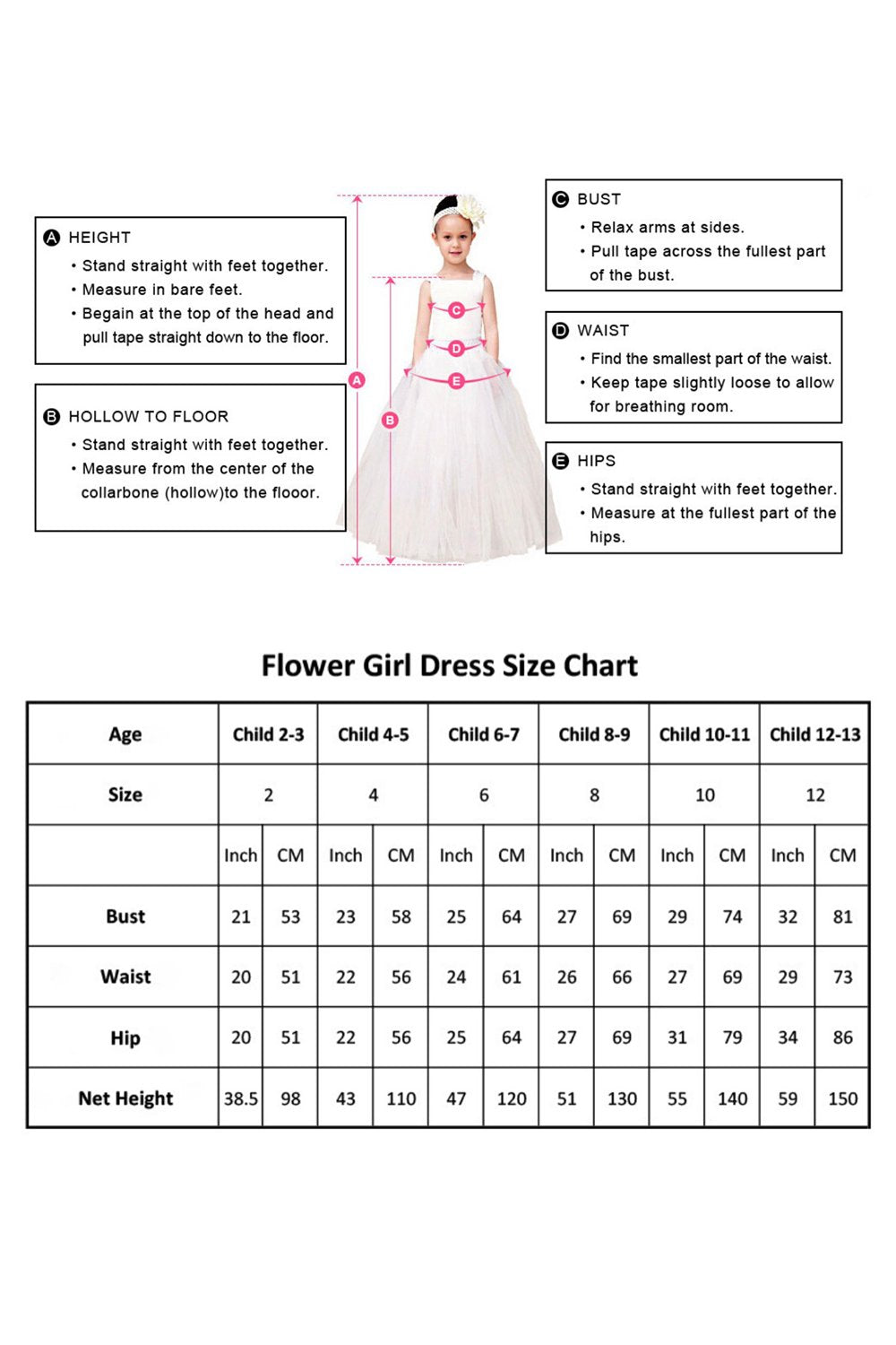 A-Line Knee Length Tulle Lace Flower Girl Dress CF0325