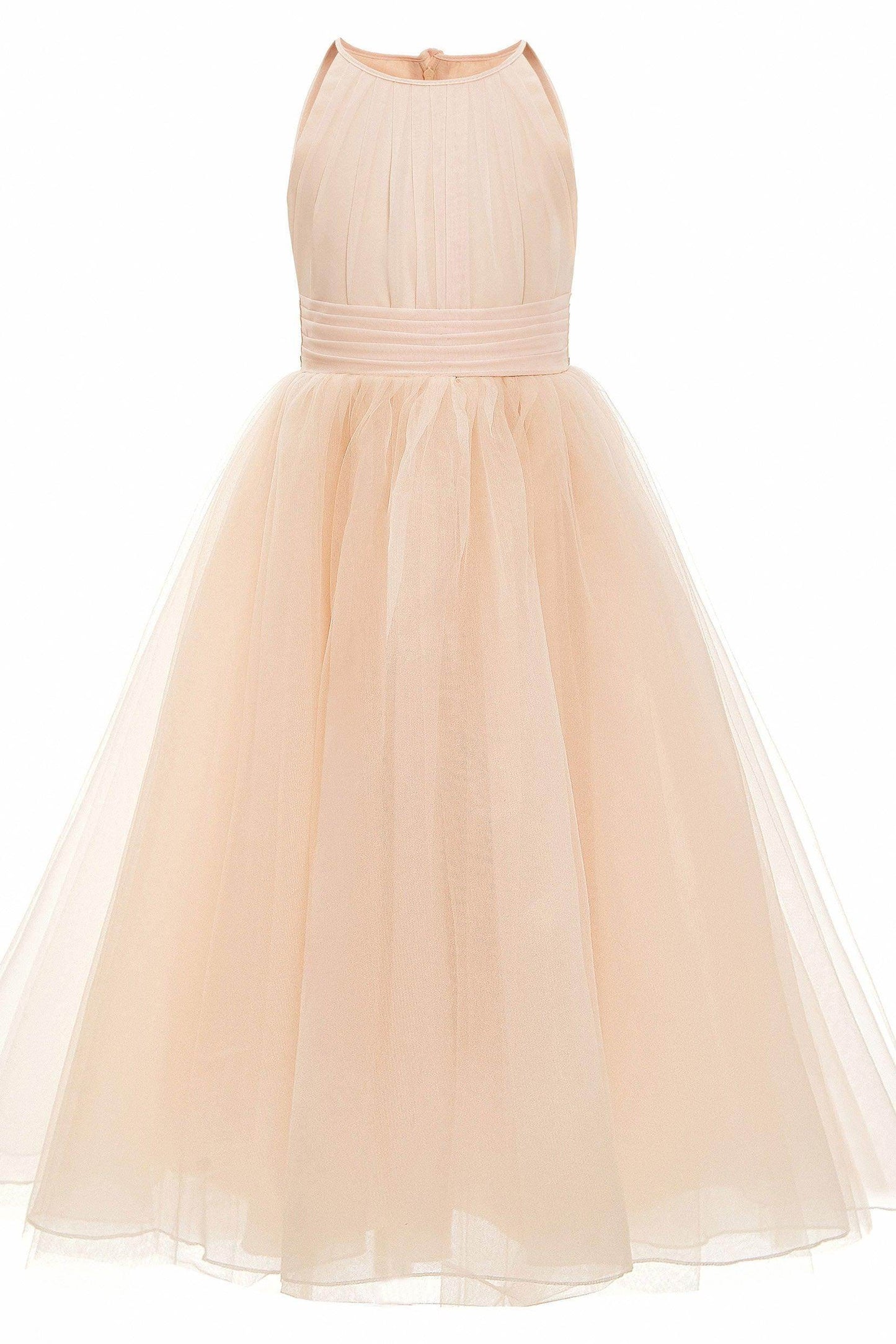 A-Line Floor Length Tulle Flower Girl Dress CF0334 - COCOMELODY