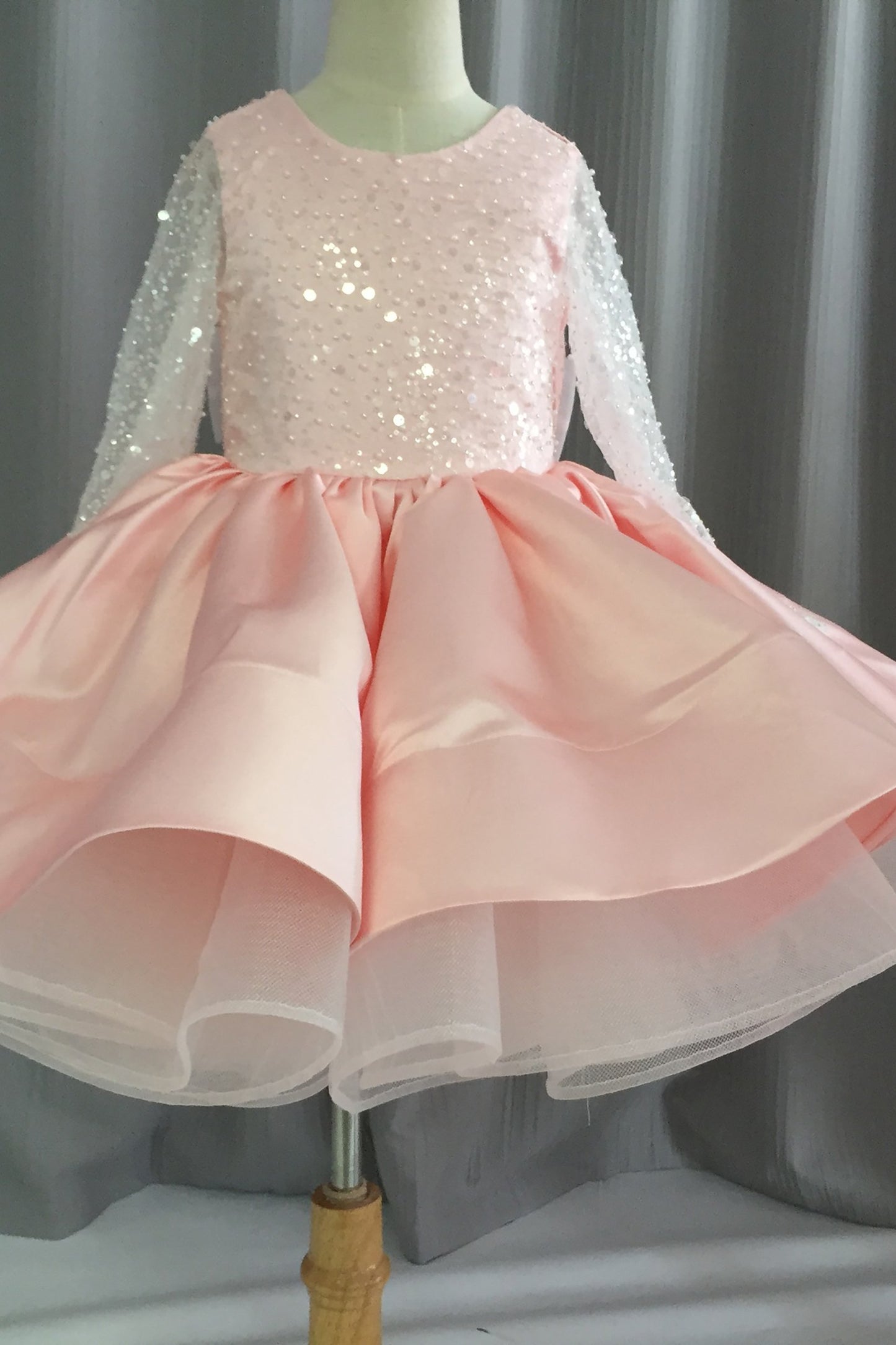 A-Line Knee Length Tulle Lace Flower Girl Dress CF0342