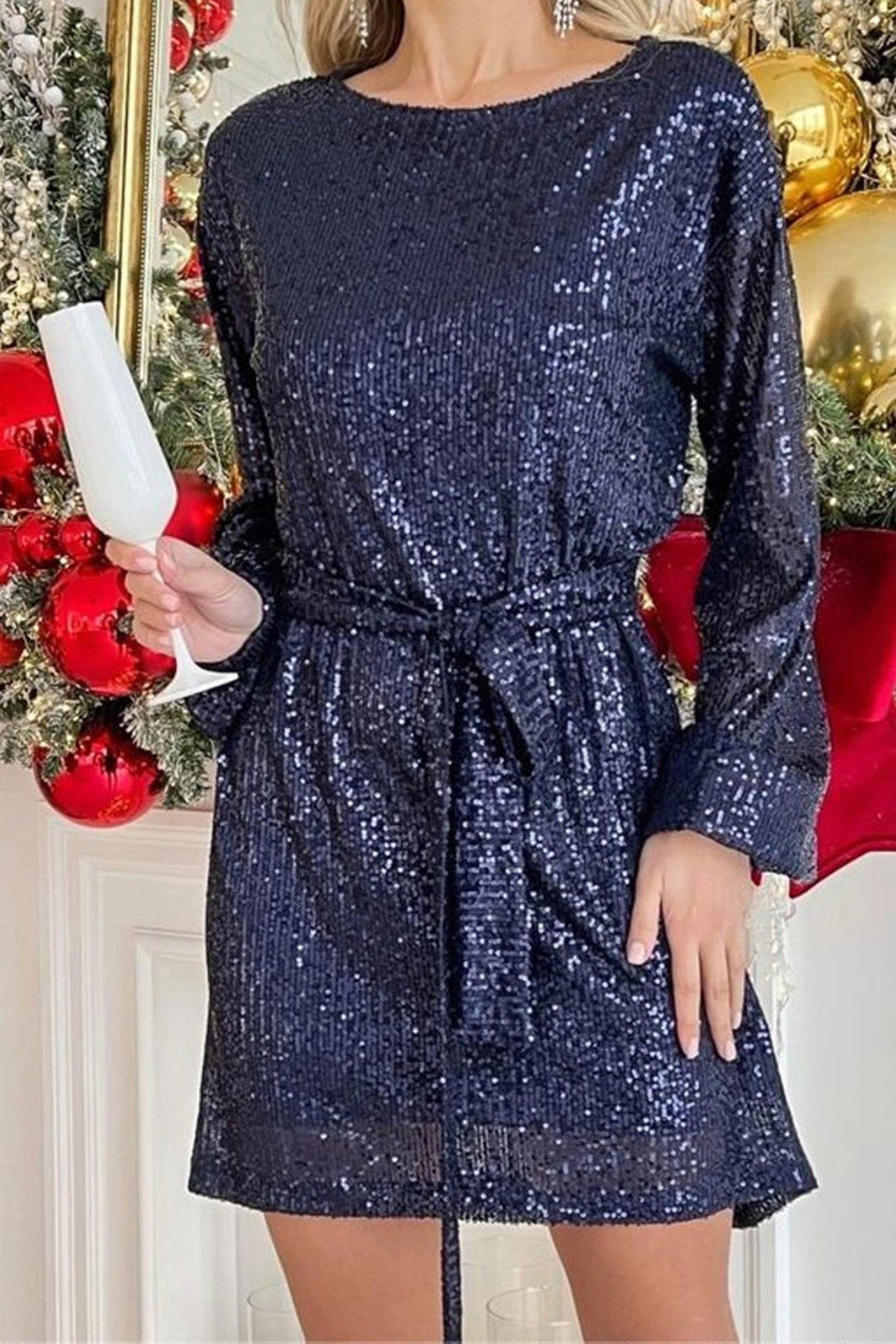 Sheath-Column Short-Mini Sequined Dress CG0153 - COCOMELODY