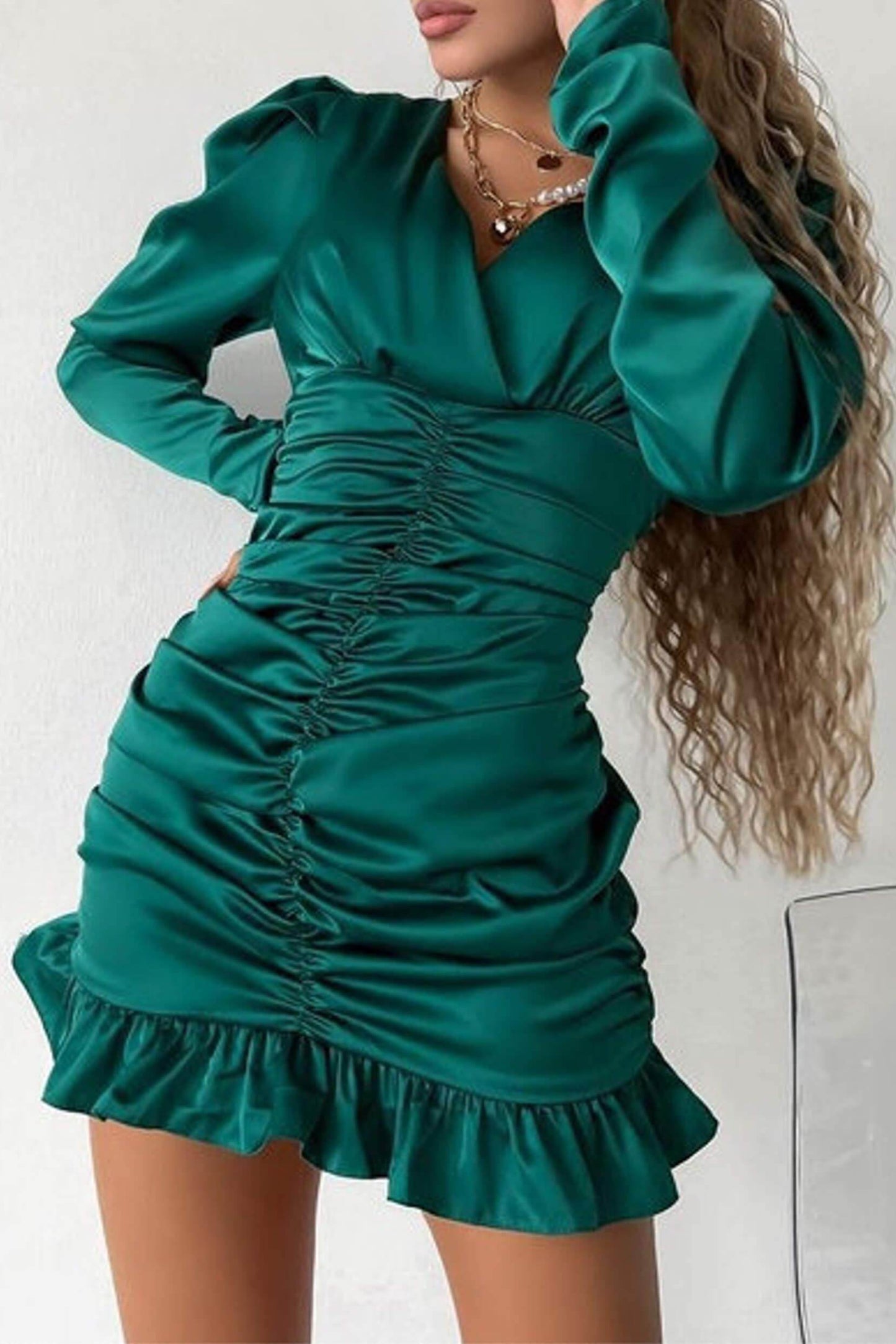Sheath-Column Short-Mini Elastic Satin Dress CG0158 - COCOMELODY