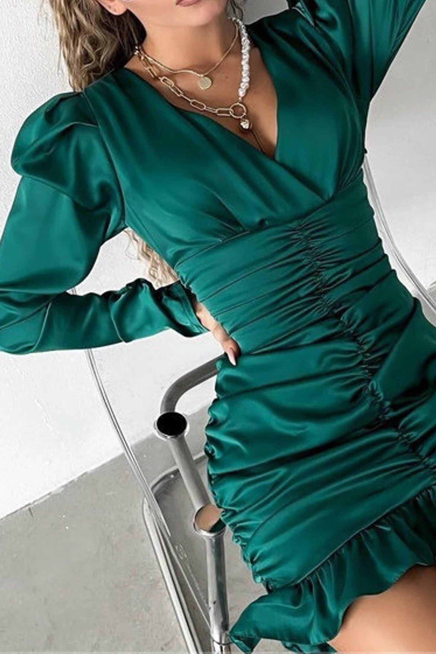 Sheath-Column Short-Mini Elastic Satin Dress CG0158 - COCOMELODY