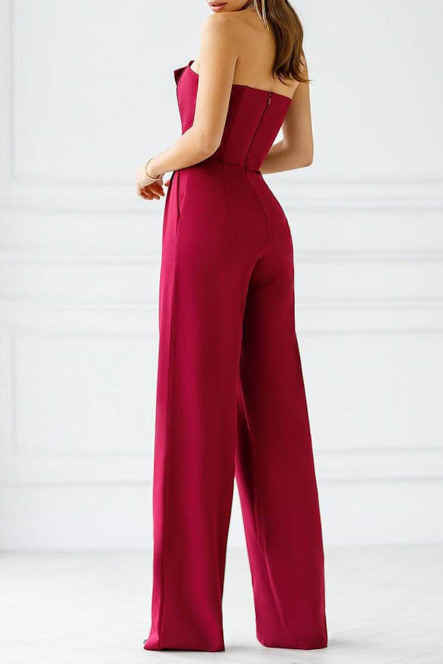 Jumpsuit Floor Length Twisted Silk Fabric Dress CG0175 - COCOMELODY