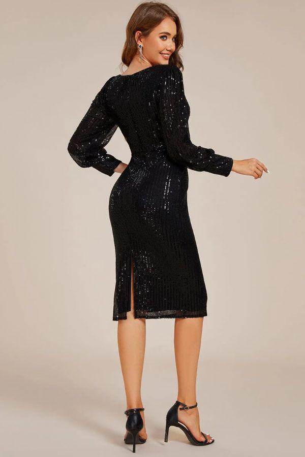 Sheath-Column Midi Sequined Dress CG0269 - COCOMELODY