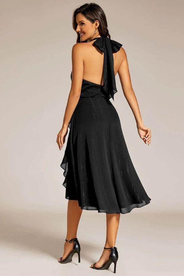 A-Line Midi Polyester Dress CG0271 - COCOMELODY