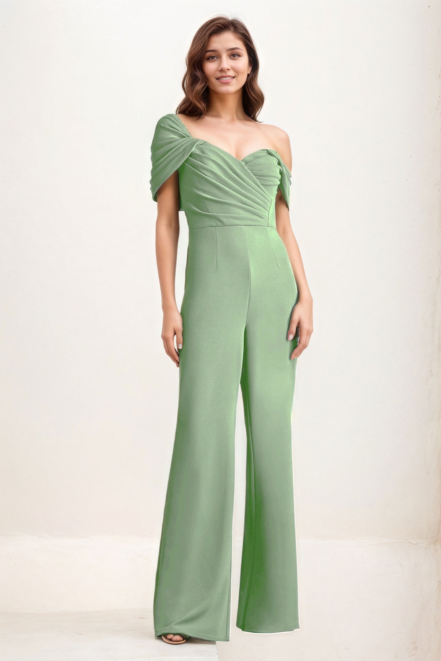 Jumpsuit Maxi Elastic Cloth Wedding Guest Dress CG0276