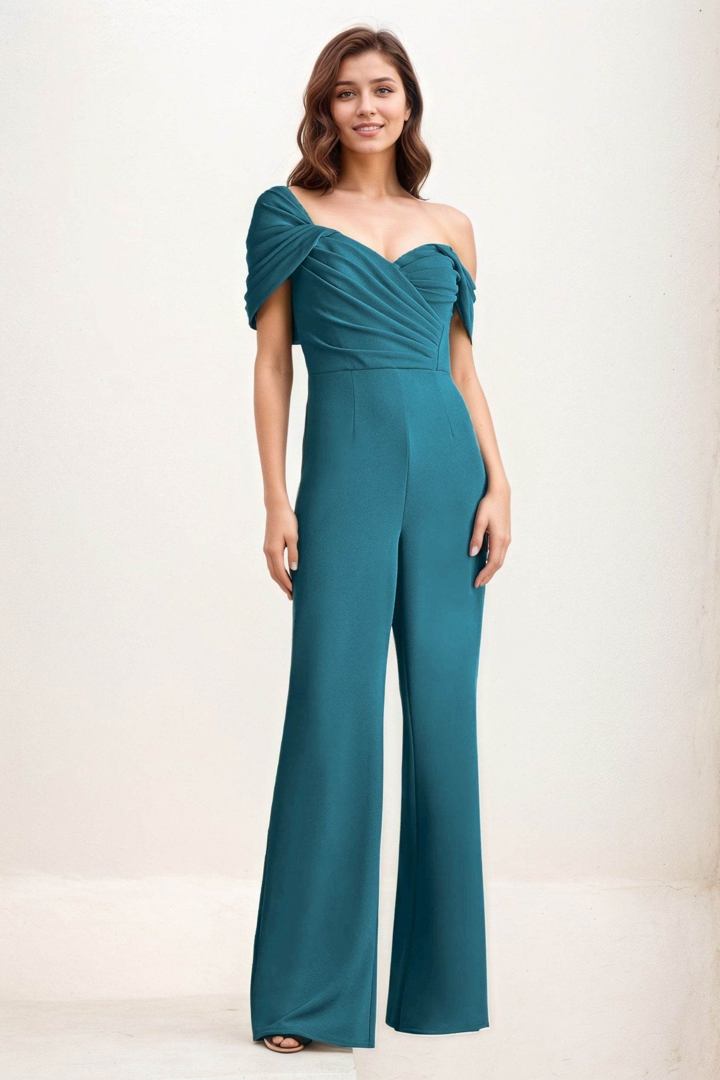 Jumpsuit Maxi Elastic Cloth Wedding Guest Dress CG0276 - COCOMELODY