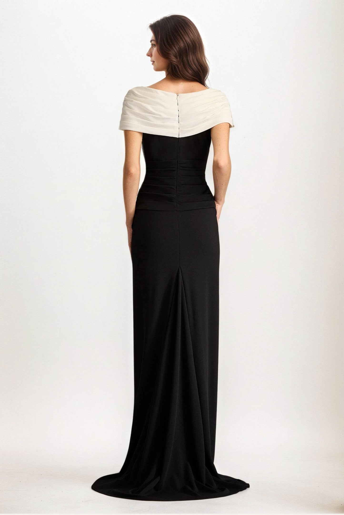 Sheath-Column Maxi Chiffon Wedding Guest Dress CG0279 - COCOMELODY