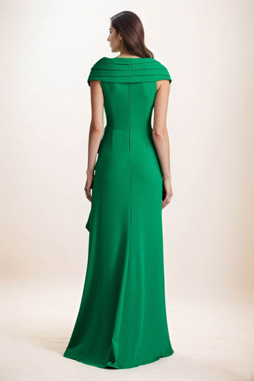 Sheath-Column Maxi Elastic Cloth Wedding Guest Dress CG0280 - COCOMELODY