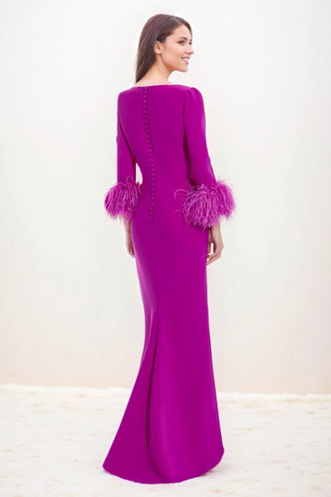 Trumpet-Mermaid Maxi Elastic Cloth Wedding Guest Dress CG0291 - COCOMELODY